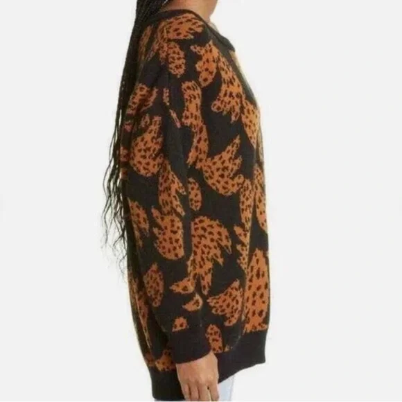 FARM RIO Women's Black and Rust Sweater Size X-Large - Picture 3 of 12